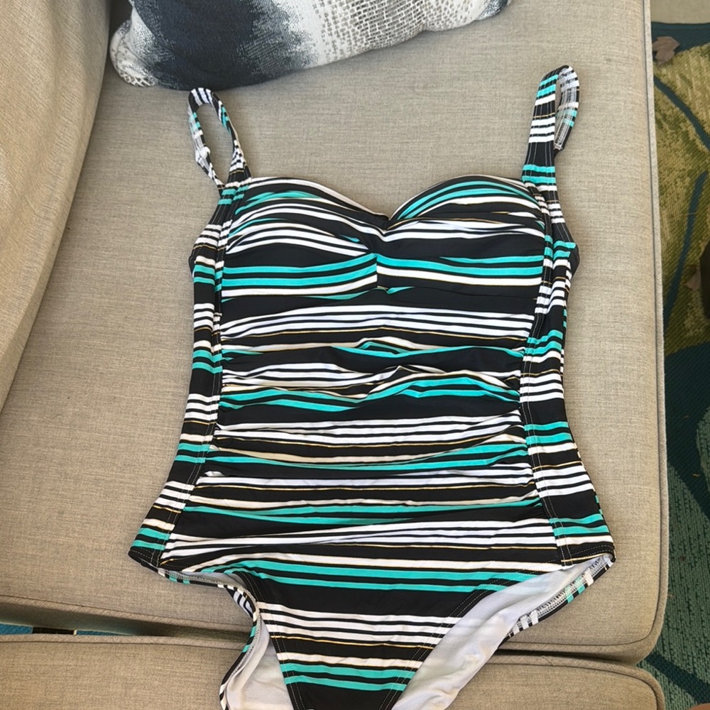 Striped One Piece Swimsuit